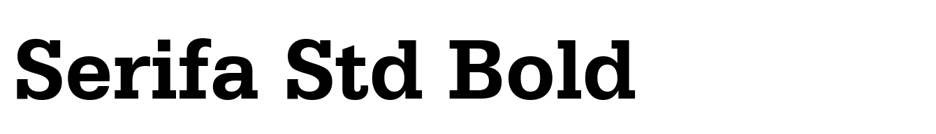 Serifa Std Bold